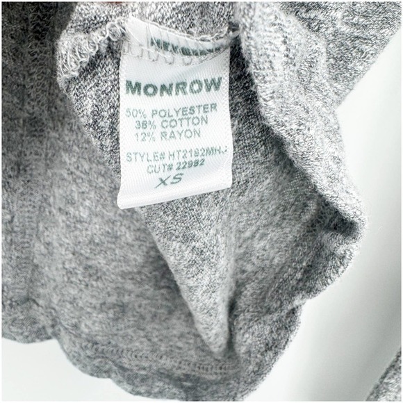 Monrow Long Sleeve Crew Neck Tee in Granite Women's Size XS NWOT - Picture 12 of 13